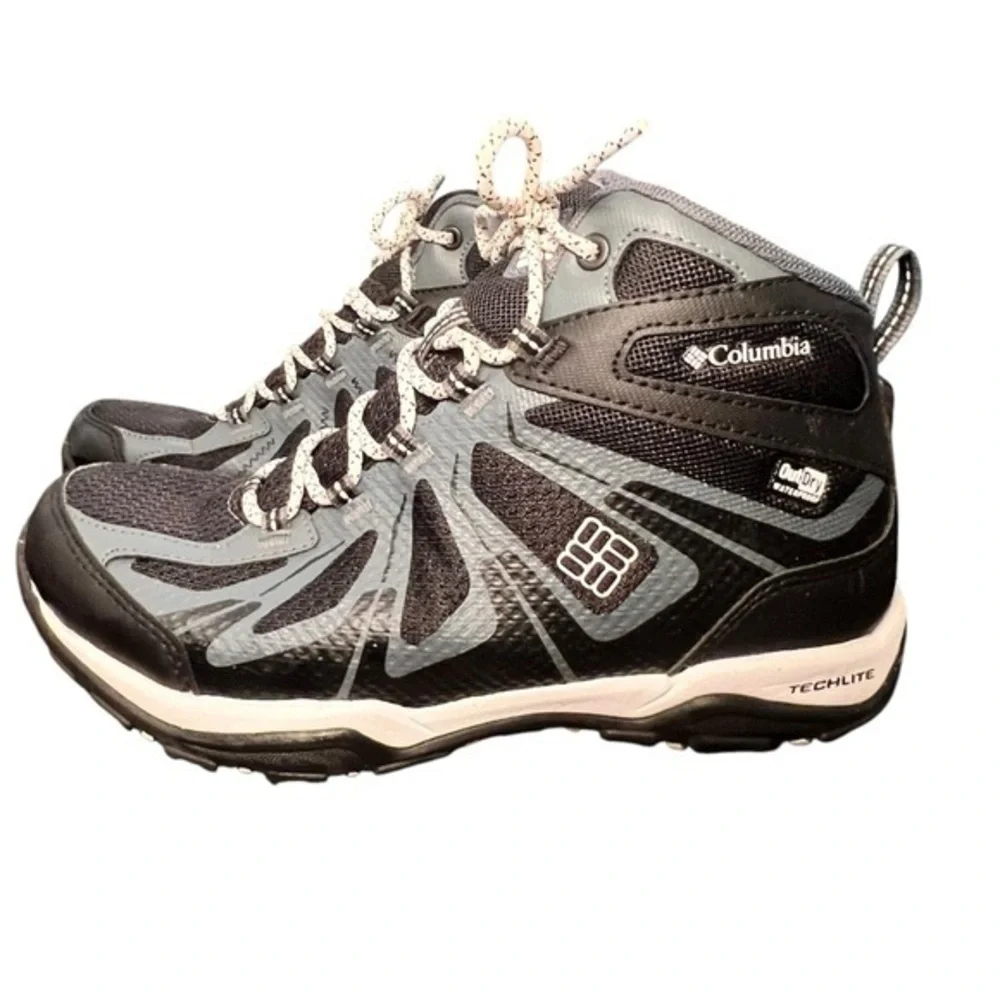 COLUMBIA Women's Grove Heights Low OD Techlite Trail Hiking Shoes‎ 6 Black/Grey